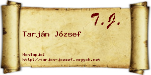 Tarján József névjegykártya